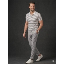 Uomo Park Classic Signature Serisi Ince Çizgili Polo Yaka 4026
