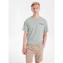 Wrangler Turkuaz Erkek Relaxed Logo Baskılı T-Shirt W2610027306 Turkuaz T-Shirt
