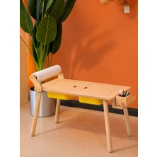 Rulo Aparatlı ve Kırtasiye Istasyonlu Montessori Aktivite Merkezi + 2 Sandalye Seti