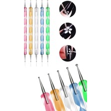 Dot Kalem 5'li Nail Art Kalemi Tırnak Süsleme Dot Seti 5 Adet Easy Beauty