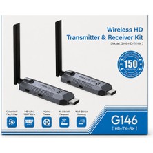 Narita 150 Metre Kablosuz HDMI Görüntü Aktarım Seti (Wireless Transmitter & Receiver) G146