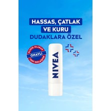 Nivea Dudak Bakım Kremi Med Repair, 24 Saat Nem, Doğal Yağlar İle Çatlamış Dudak Bakımı, SPF15 4,8 gr