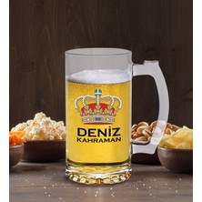 Bk Gift Kişiye Özel Prestijli Cam Bira Bardağı 50CL-1 , Babaya Hediye , Babalar Günü Hediyesi, Arkadaşa Hediye