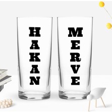 Bk Gift Kişiye Özel Isimli Dtf Ikili Rakı Bardağı Seti, Arkadaşa Hediye, Sevgiliye Hediye