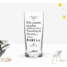 BK Gift Kişiye Özel Renkli Baskılı Rakı Koy Tasarımlı Rakı Bardağı-1