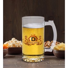 Bk Gift Kişiye Özel Kral Aslanlar Tasarımlı Cam Bira Bardağı 50CL-2 , Babaya Hediye , Babalar Günü Hediyesi, Arkadaşa Hediye
