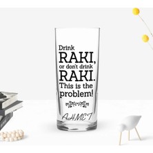 BK Gift Kişiye Özel Renkli Baskılı Drink Rakı Tasarımlı Rakı Bardağı-1
