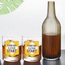Bk Gift Dtf Motto Tasarımlı Ikili Viski Kadehi ve Karaf Seti-6, Arkadaşa Hediye, Sevgiliye Hediye
