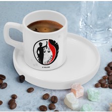 Bk Gift Kişiye Özel Sunum Tabaklı Avukat Tasarımlı Kahve Fincanı-13, Sevgiliye Hediye, Arkadaşa Hediye, Avukata Hediye