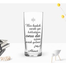 BK Gift Kişiye Özel Renkli Baskılı Bir Kadeh Vardı Ya Tasarımlı Rakı Bardağı-1