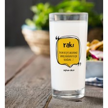 BK Gift Kişiye Özel Renkli Baskılı Insan Iki Şeyi Saklayamaz Rakı Bardağı