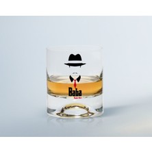 BK Gift Kişiye Özel Renkli Baskılı Godfather Baba Tasarımlı Viski Bardağı-11