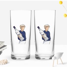 Bk Gift Kişiye Özel Isimli Dtf Eğlenceli Rakı Tasarımlı Ikili Rakı Bardağı Seti-5, Arkadaşa Hediye, Sevgiliye Hediye
