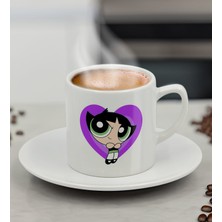 Bk Gift Powerpuff Girls Buttercup Türk Kahvesi Fincanı-13, Arkadaşa Hediye, Doğum Günü Hediyesi