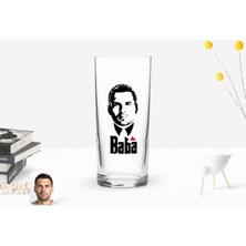 BK Gift Kişiye Özel Renkli Baskılı Godfather Baba Tasarımlı Rakı Bardağı-13