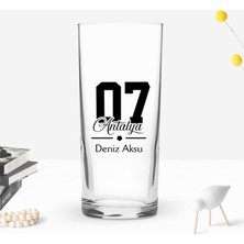 Bk Gift Kişiye Özel Isimli Dtf Plaka Şehir Tasarımlı Rakı Bardağı, Arkadaşa Hediye, Sevgiliye Hediye