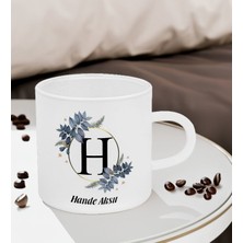 Bk Gift Kişiye Özel Isimli Buzlu Cam Türk Kahvesi Fincanı-1, Sevgiliye Hediye, Arkadaşa Hediye, Anneye Hediye, Ofis Hediyesi