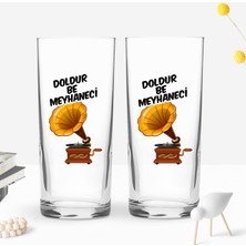 Bk Gift Kişiye Özel Isimli Dtf Eğlenceli Rakı Tasarımlı Ikili Rakı Bardağı Seti-2, Arkadaşa Hediye, Sevgiliye Hediye