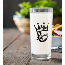 BK Gift Kişiye Özel Renkli Baskılı Kraliçe Rakı Bardağı-1