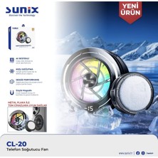 E-Kervan Sunix Profosyonel Telefon Soğutucu Yapay Zeka Destekli Orjinaldir Ce Sertifikalı Lisanslı CL-20