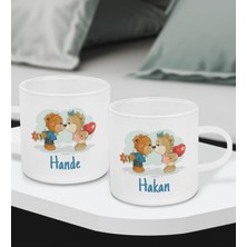 Bk Gift Kişiye Özel Sevgili Temalı 2’li Buzlu Cam Türk Kahvesi Fincanı-8, Sevgiliye Hediye, Arkadaşa Hediye, Anneye Hediye, Ofis Hesiyesi