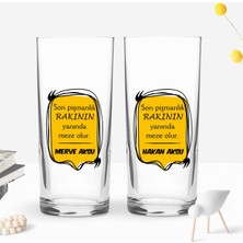 Bk Gift Kişiye Özel Isimli Dtf Rakı Sözleri Mottolu Ikili Rakı Bardağı Seti-11, Arkadaşa Hediye, Sevgiliye Hediye