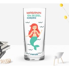 BK Gift Kişiye Özel Renkli Baskılı Masanın En Güzel Kadını Tasarımlı Rakı Bardağı-1