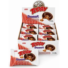Elvan Today Karamelli Donut Kek 35 gr 24'lü Paket İçinde Karamel Dolgulu Lezzetli Atıştırmalık