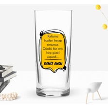 Bk Gift Kişiye Özel Isimli Dtf Rakı Sözleri Mottolu Rakı Bardağı-25, Arkadaşa Hediye, Sevgiliye Hediye