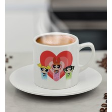 Bk Gift Powerpuff Girls Buttercup Türk Kahvesi Fincanı-4, Arkadaşa Hediye, Doğum Günü Hediyesi