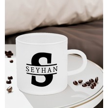 Bk Gift Kişiye Özel Isimli Buzlu Cam Türk Kahvesi Fincanı-2, Sevgiliye Hediye, Arkadaşa Hediye, Anneye Hediye, Ofis Hediyesi