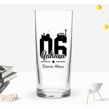Bk Gift Kişiye Özel Isimli Dtf Ankara Plaka Şehir Tasarımlı Rakı Bardağı, Arkadaşa Hediye, Sevgiliye Hediye