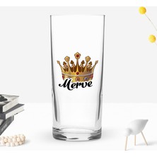 Bk Gift Kişiye Özel Isimli Dtf Kraliçe Tasarımlı Rakı Bardağı, Arkadaşa Hediye, Sevgiliye Hediye