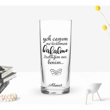 BK Gift Kişiye Özel Renkli Baskılı Yok Canım Ne Üzülmesi Tasarımlı Rakı Bardağı-1