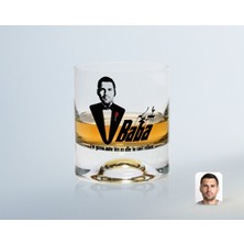 BK Gift Kişiye Özel Renkli Baskılı Godfather Baba Tasarımlı Viski Bardağı-6