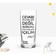 BK Gift Kişiye Özel Renkli Baskılı Cevabı Bulmak Için Değil Tasarımlı Rakı Bardağı-1