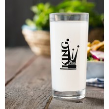 BK Gift Kişiye Özel Renkli Baskılı King Rakı Bardağı-1
