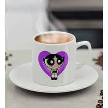 Bk Gift Powerpuff Girls Buttercup Türk Kahvesi Fincanı-14, Arkadaşa Hediye, Doğum Günü Hediyesi
