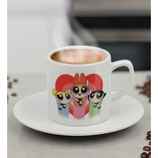 Bk Gift Powerpuff Girls Buttercup Türk Kahvesi Fincanı-1, Arkadaşa Hediye, Doğum Günü Hediyesi