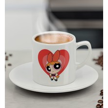 Bk Gift Powerpuff Girls Buttercup Türk Kahvesi Fincanı-11, Arkadaşa Hediye, Doğum Günü Hediyesi