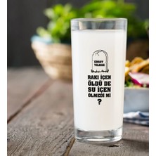 BK Gift Kişiye Özel Renkli Baskılı Rakı Içen Öldü De Su Içen Ölmedi Mi Rakı Bardağı-1