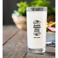 BK Gift Kişiye Özel Renkli Baskılı En Kötü Günümüz Böyle Olsun Rakı Bardağı