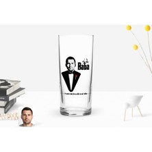 BK Gift Kişiye Özel Renkli Baskılı Godfather Baba Tasarımlı Rakı Bardağı-6