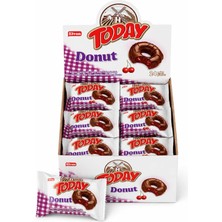 Elvan Today Donut Kek Vişneli 35 gr 24 Adet Kutu İçinde Vişneli Krema Dolgulu Atıştırmalık