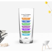 BK Gift Kişiye Özel Renkli Baskılı Isimli P Ile Başlayan Günlerde Içerim Tasarımlı Rakı Bardağı-1