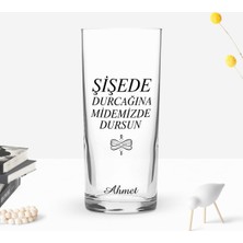 BK Gift Kişiye Özel Renkli Baskılı Şişede Durcağına Tasarımlı Rakı Bardağı-1