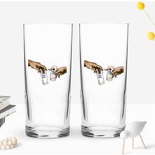 Bk Gift Kişiye Özel Isimli Dtf Eğlenceli Rakı Tasarımlı Ikili Rakı Bardağı Seti-8, Arkadaşa Hediye, Sevgiliye Hediye
