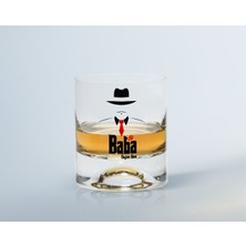 BK Gift Kişiye Özel Renkli Baskılı Godfather Baba Tasarımlı Viski Bardağı-17