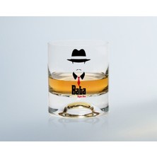 BK Gift Kişiye Özel Renkli Baskılı Godfather Baba Tasarımlı Viski Bardağı-11