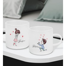 Bk Gift Kişiye Özel Sevgili Temalı 2’li Buzlu Cam Türk Kahvesi Fincanı-2, Sevgiliye Hediye, Arkadaşa Hediye, Anneye Hediye, Ofis Hesiyesi